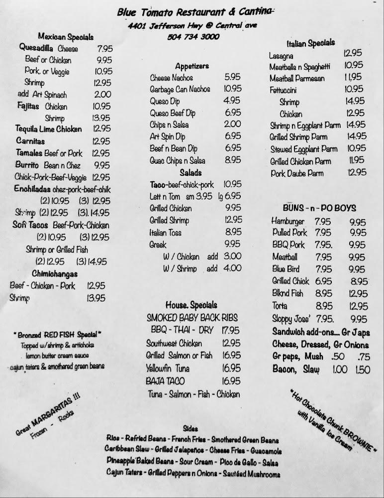 Blue Tomato Menu image 1