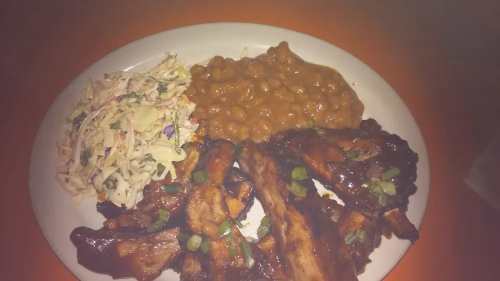 Ribs Cole Slaw and Baked Beans
